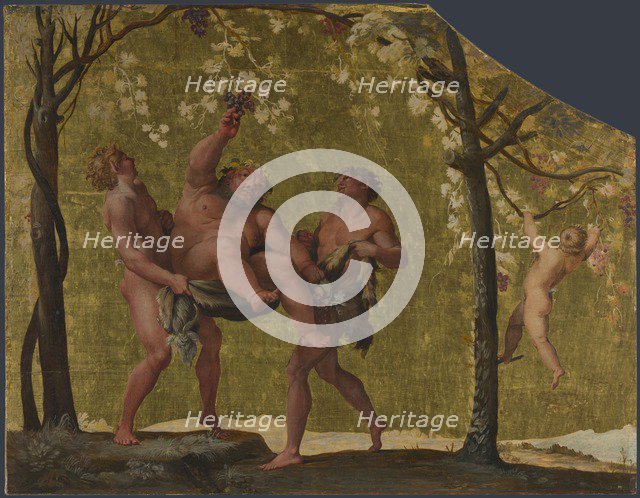 Silenus gathering Grapes, c. 1598. Artist: Carracci, Annibale (1560-1609)