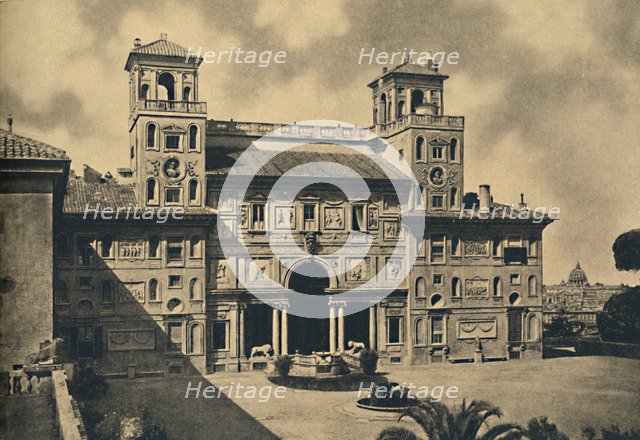 'Roma - Interior faþade of the French National Academy of Fine Arts, formerly Villa Medici', 1910. Artist: Unknown.