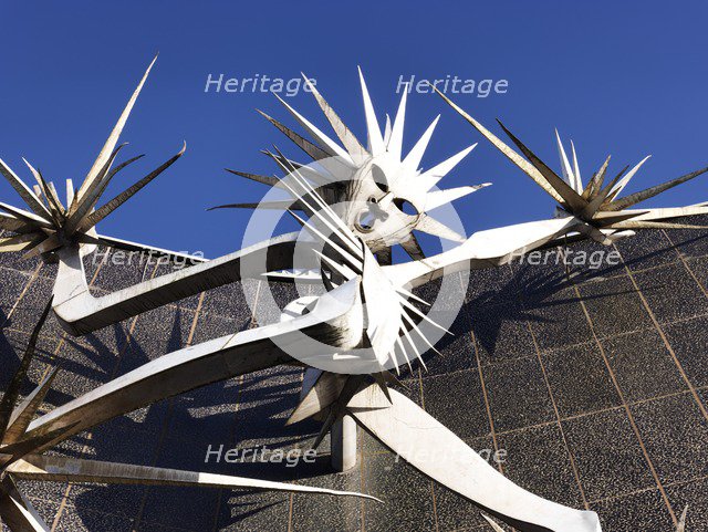 'Man of Fire', sculpture by David Wynne, Hanley, Stoke-on-Trent, Staffordshire, 2015 Artist: James O Davies.