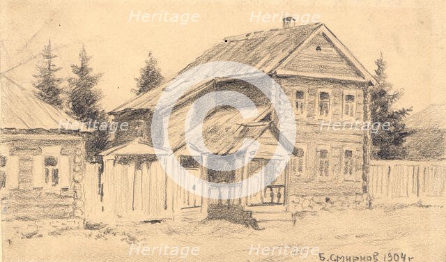 Street in Krasnoyarsk, 1904. Creator: Boris Vasilievich Smirnov.