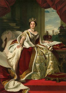 'Her Majesty The Queen in Her Robes of State', 1859, (c1897). Artist: Eyre & Spottiswoode.