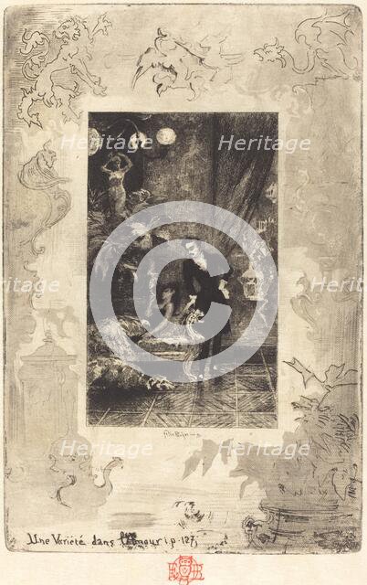 Une Variété dans l'Amour (A Change of Heart), 1879/1880. Creator: Felix Hilaire Buhot.