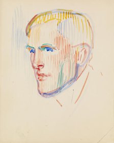 Portrait sketch, Emil Jankes, c1910s. Creator: Verner Thome.