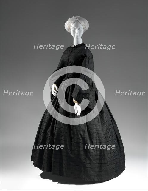 Mourning dress, American, 1850-55. Creator: Unknown.