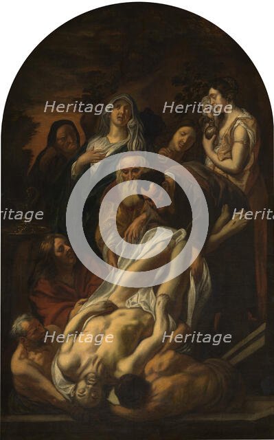 The Entombment of Christ, 1665. Creator: Jordaens, Jacob (1593-1678).
