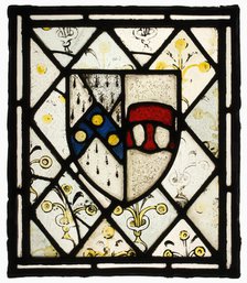Panel with Heraldic Shield of Johnson, British, ca. 1500. Creator: Unknown.
