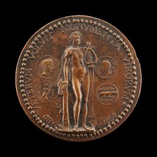 Apollo and Coins of Augustus [reverse], 1603. Creator: Philippe Lalyame.