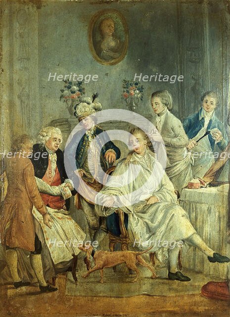 A gentleman's toilet ("La petite toilette"). Creator: Moreau, Jean Michel, 1741-1814 (After).