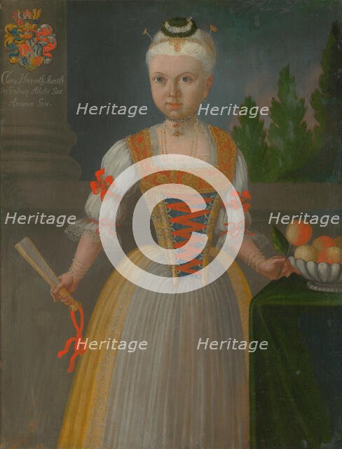 Klára Horvath Stancic aged six, 1740. Creator: Ján Gottlieb Kramer.