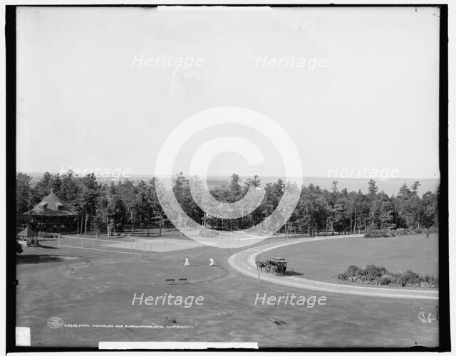 Hotel Champlain and surroundings, Hotel Champlain, N.Y., c1906. Creator: Unknown.