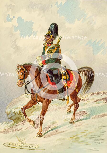 Soldier on horseback, undated. Creator: Franz Gerasch.