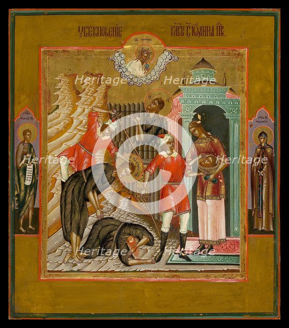 The Beheading of Saint John the Baptist, 19th century. Artist: Russian icon  
