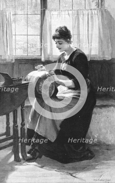''Lacemaking"; after William H Weatherhead, R.I.',1890. Creator: Unknown.