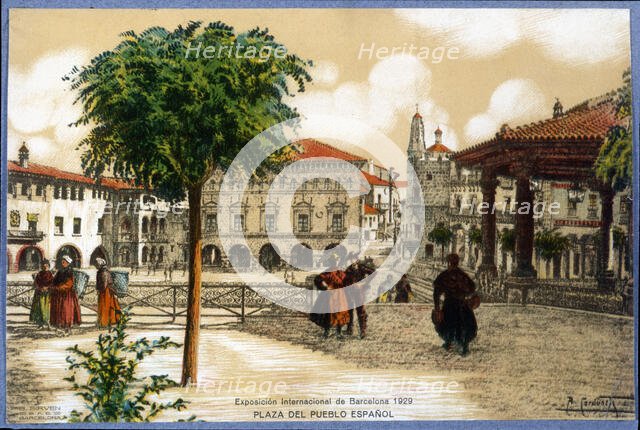 Major Place of Pueblo Español, built in the International Exhibition of Barcelona in 1929. Creator: Cardunets Cazorla, Alexandre (1871-1944).