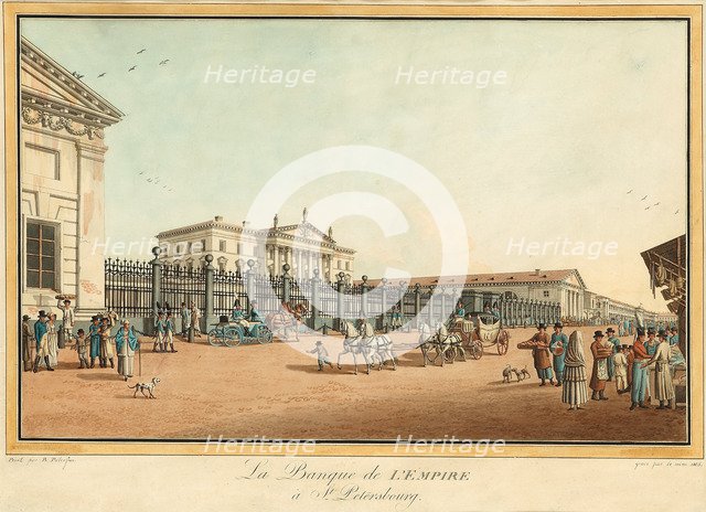 View of the Imperial Bank at St. Petersburg.