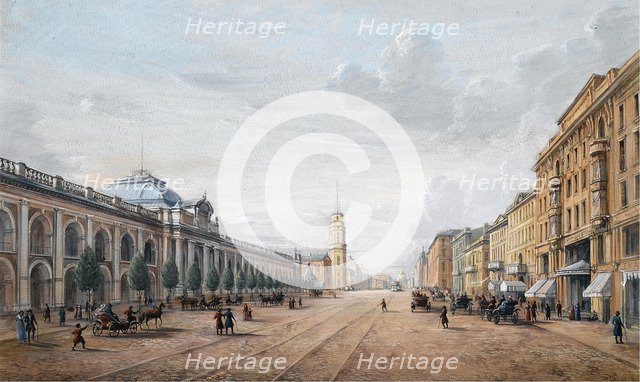 View of the Nevsky Prospekt in Saint Petersburg. Artist: Anonymous  