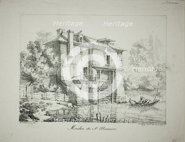 Mill at St. Maurice, 1824/27. Creator: Louis Jules Federe Villeneuve.