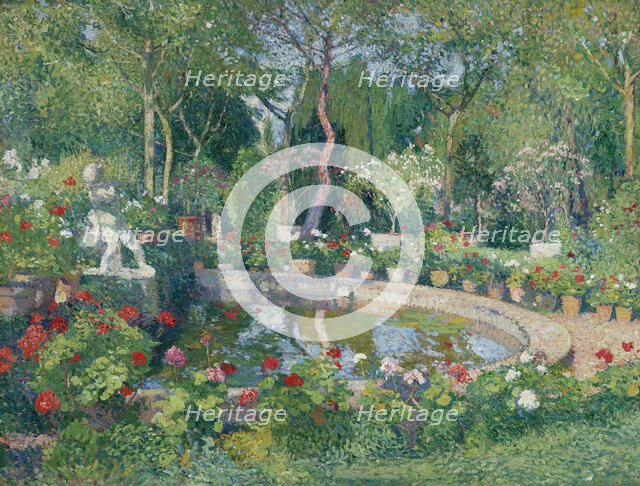 Large pond in the Park at Marquayrol  , c1905. Creator: Martin, Henri (1860-1943).