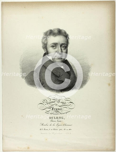 Portrait of Pierre-Louis Dulong, c. 1825. Creator: Julien Leopold Boilly.