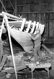 Boat builder, Landskrona, Sweden, 1966, Artist: Unknown