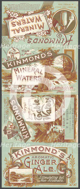 Kinmond's Mineral water, 1890s. Artist: Unknown