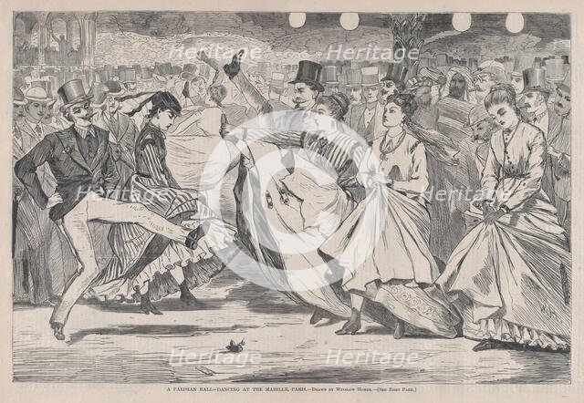 A Parisian Ball - Dancing at the Mabille, Paris (Harper's Weekly, Vol. XI), November 23, 1867. Creator: Unknown.