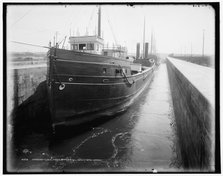 Canadian lock from upper end, Sault Ste. Marie, between 1890 and 1899. Creator: Unknown.