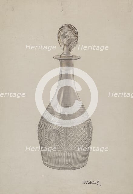 Decanter, 1935/1942. Creator: Paul Ward.