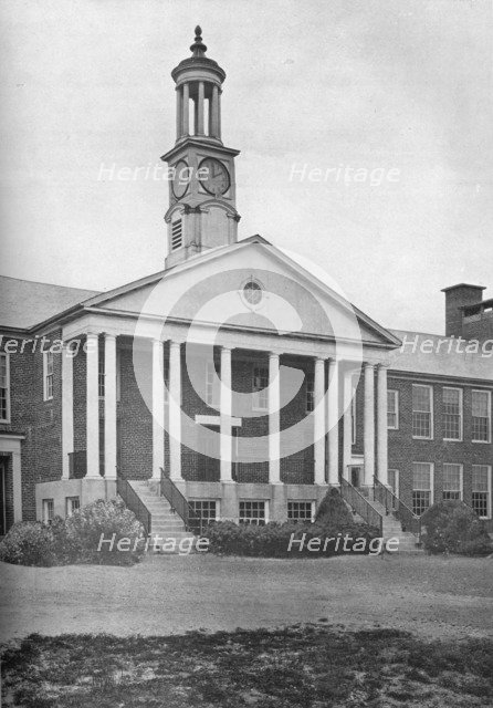 Detail of entrance front, Bird School (Elementary and Junior High), Walpole, Massachusetts, 1922. Artist: Unknown.
