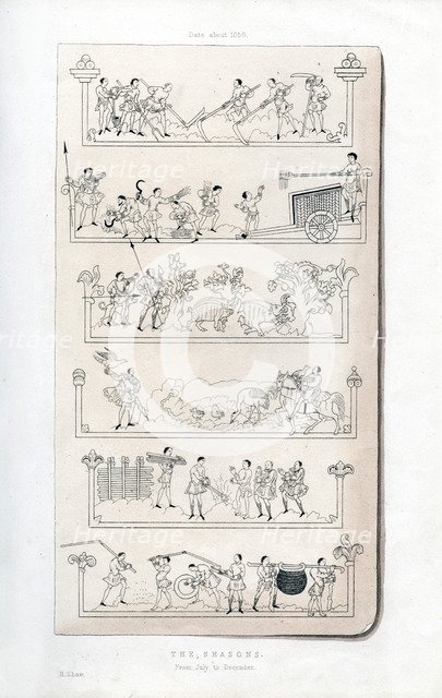 The Seasons, c1050, (1843).Artist: Henry Shaw