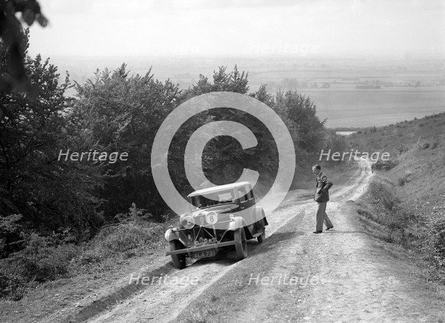 Talbot 75 2276 cc competing in a Talbot CC trial. Artist: Bill Brunell.
