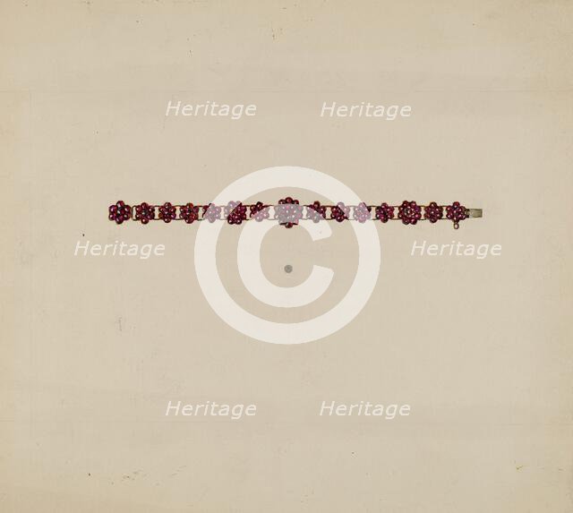 Bracelet, c. 1937. Creator: William High.