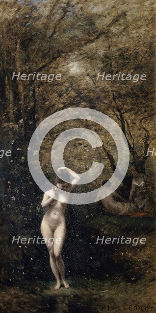 'Diana Bathing', 1873-1874.  Artist: Jean-Baptiste-Camille Corot    