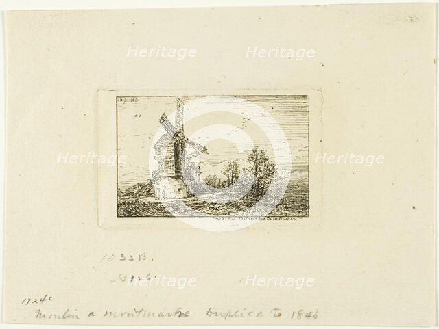 Windmill, 1846. Creator: Charles Emile Jacque.