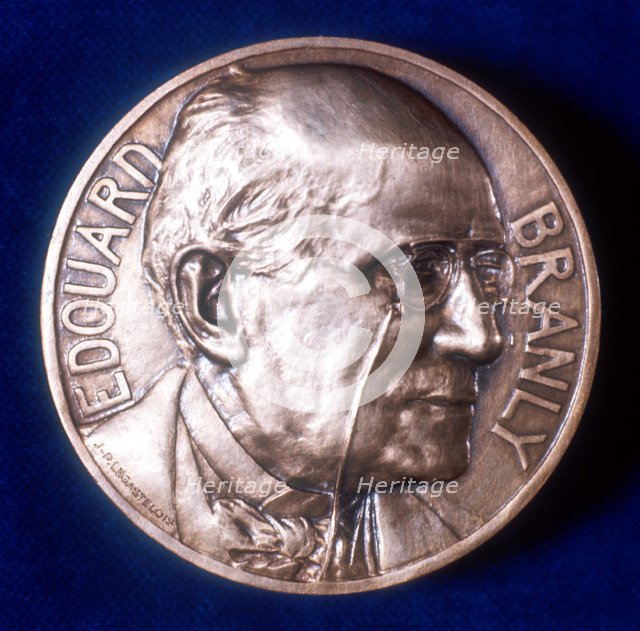 Edouard Branly, French physicist, 20th century. Artist: J-P Legastelois