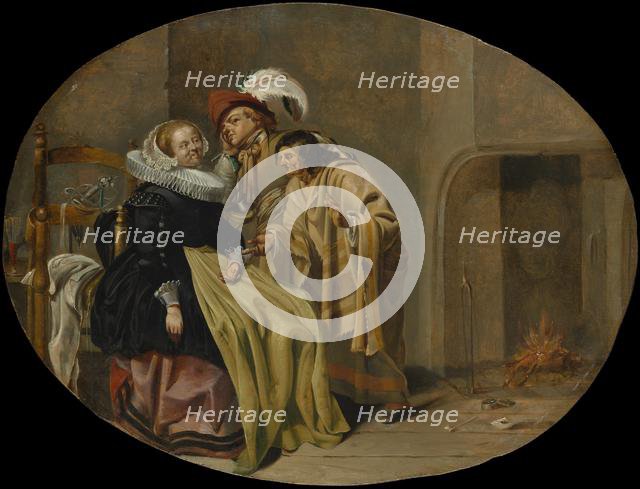 A Couple in an Interior with a Gypsy Fortune-Teller, ca. 1632-33. Creator: Jacob Duck.