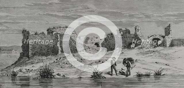 Remains of the Castle of Calatrava la Vieja, Spain, 1878. Creator: Bernardo Rico.