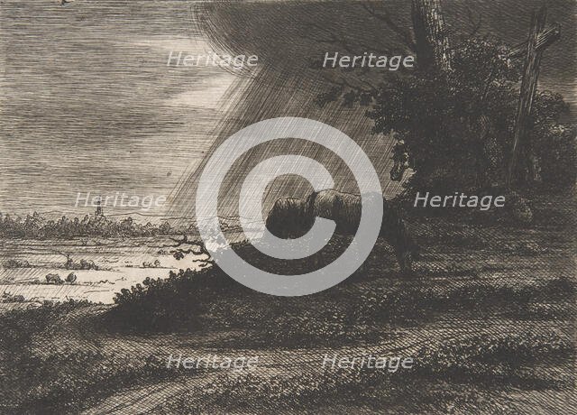 Landscape with Storm, 18th-early 19th century. Creator: Vivant Denon.