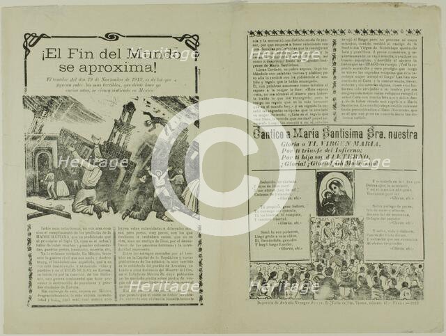 El fin del mundo se aproxima (The End of the World is Approaching), n.d. Creator: José Guadalupe Posada.