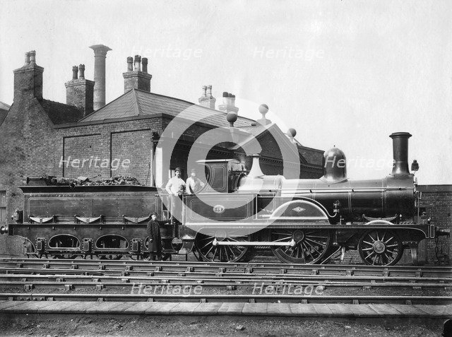 North Staffordshire Railway steam Locomotive No 14 and its tender c1875 Artist: Unknown
