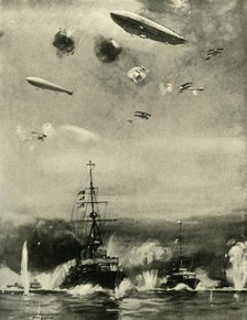 'The British Air Raid on Cuxhaven, Christmas Day, 1914', (c1920).  Creator: E S Hodgson.