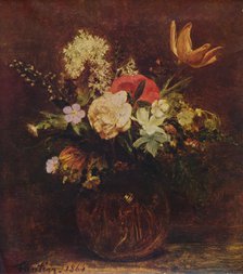 'Bowl of Flowers', 1864, (1935). Creator: Henri Fantin-Latour.