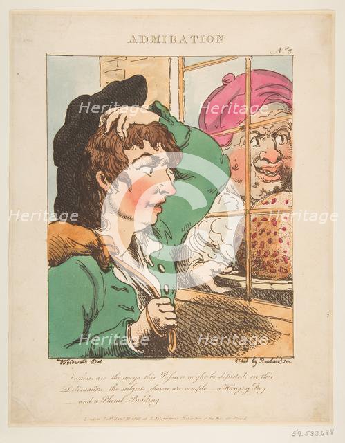 Admiration (Le Brun Travested, or Caricatures of the Passions), January 20, 1800. Creator: Thomas Rowlandson.