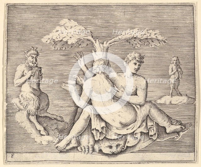 Two Lovers with Pan, published ca. 1599-1622. Creator: Unknown.
