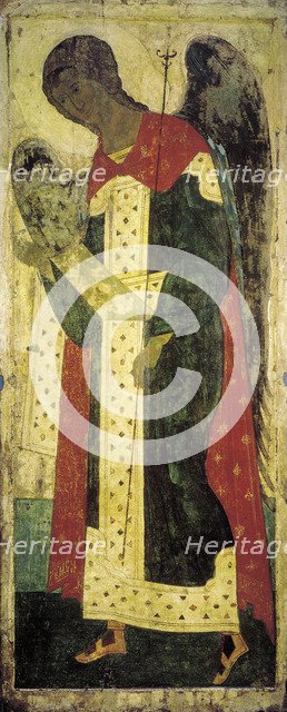 The Archangel Gabriel, 1408. Creator: Russian icon.