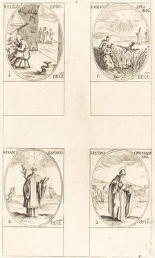 St. Eligius; St. Agericus; St. Francis Xavier; St. Peter Chrysologus. Creator: Jacques Callot.