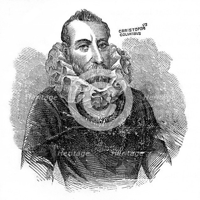 Christopher Columbus, Italian explorer and trader, (c1872). Artist: Unknown