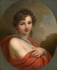 Portrait of Yelena Naryshkina (1785–1855), 1800. Artist: Lampi, Johann-Baptist von, the Elder (1751-1830)