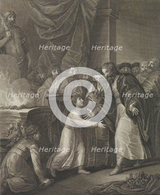 Mieszko I of Poland receives the tonsure, Late 18th century.