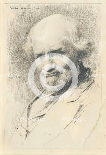 Geordie Webster-Illustration to "Johnny Gibb of Gushetneuk" by William Alexander, 1877. Creator: George Reid.